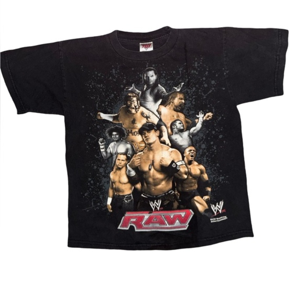 Vintage 90s 2000s WWE Wrestling T-Shirt youth large Single‎ Stitch John Cena USA